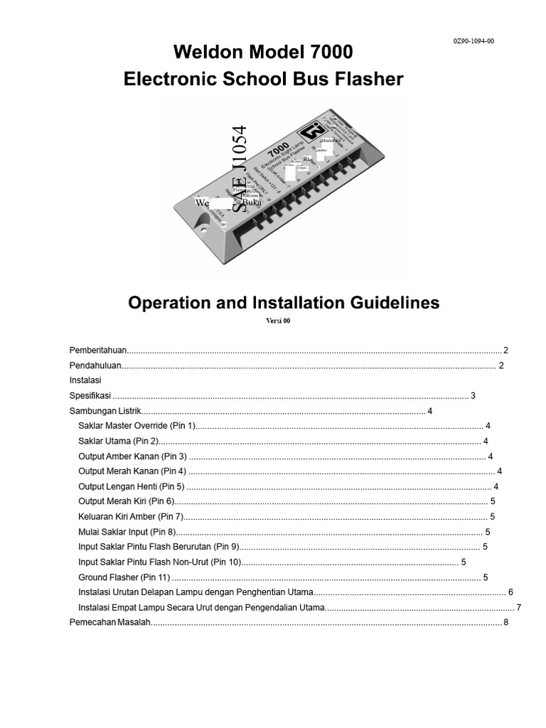 Instalasi Flasher Model 7000 Weldon | PDF
