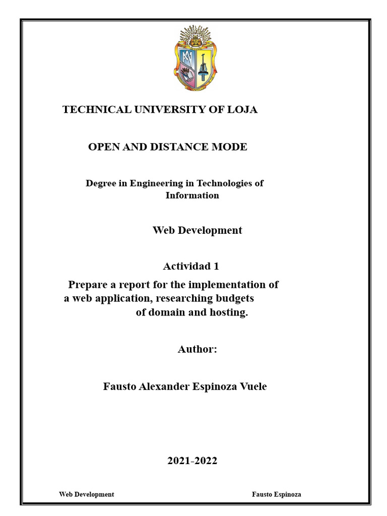 Web Application Implementation Report | PDF | Web Development | World ...