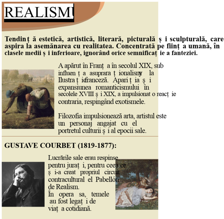 Realism - Infografie | PDF