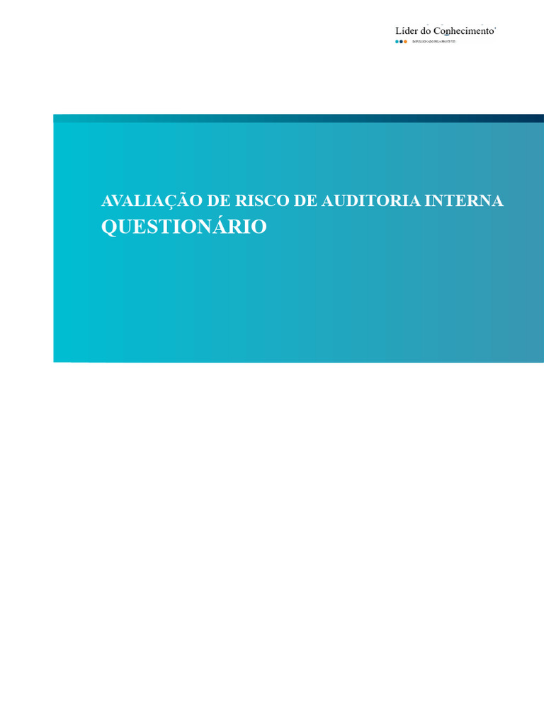 Questionário de Avaliação de Risco de Auditoria Interna | PDF ...