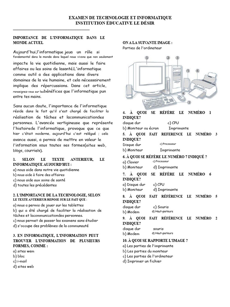Importance de l'informatique aujourd'hui | PDF | Cloud computing ...