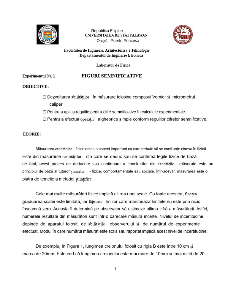 Laboratorul Nr. 1 | PDF