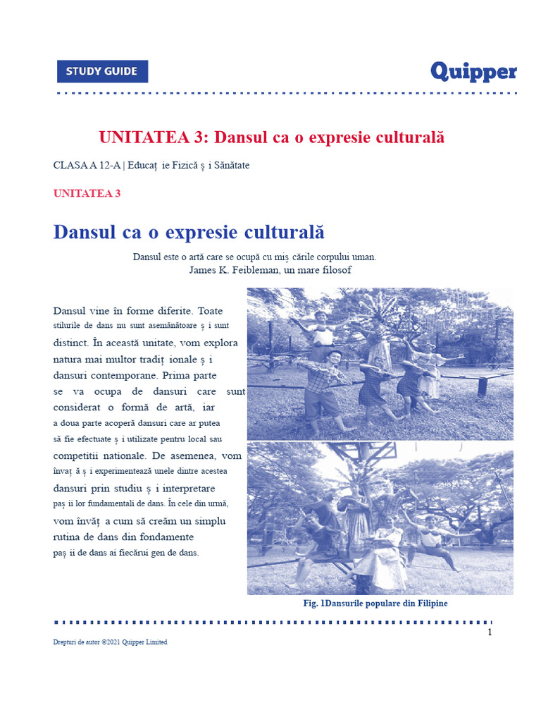 Dansul Ca Expresie Culturală - Dansuri Populare | PDF