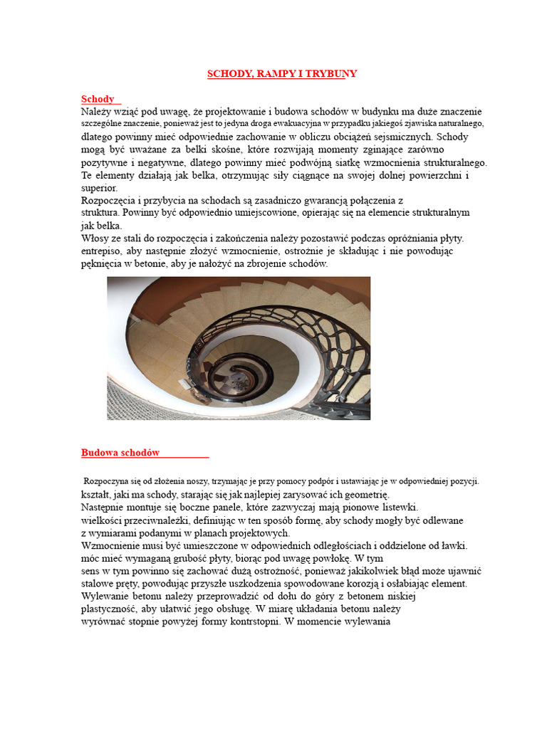 Schody, Rampy I Trybuny | PDF