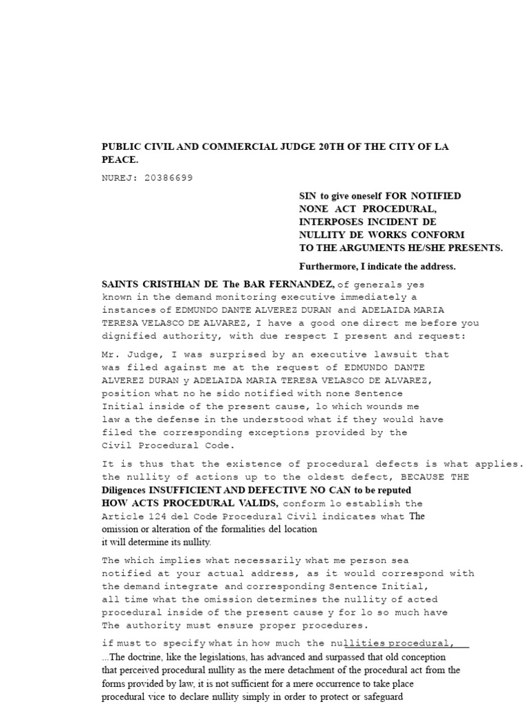 Nullity of Procedural Acts Explained | PDF | Due Process | Annulment