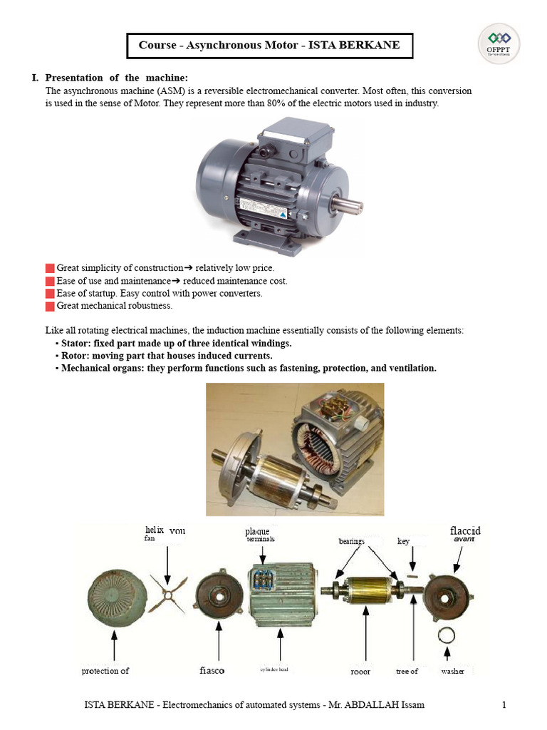 Asynchronous Motor Overview and Principles | PDF | Electric Motor ...