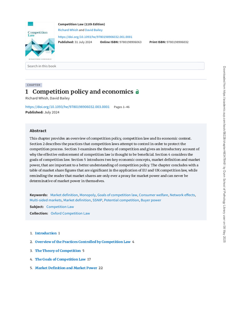 Overview of Competition Law Principles | PDF | Perfect Competition ...