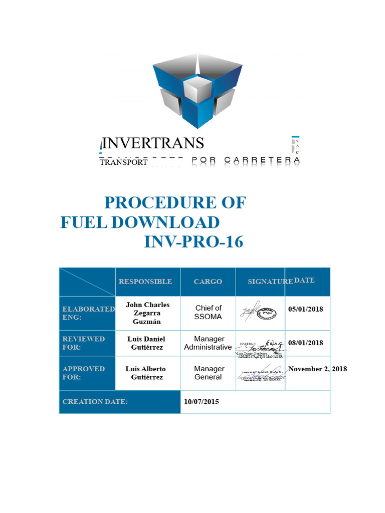 Fuel Download Procedure Overview | PDF