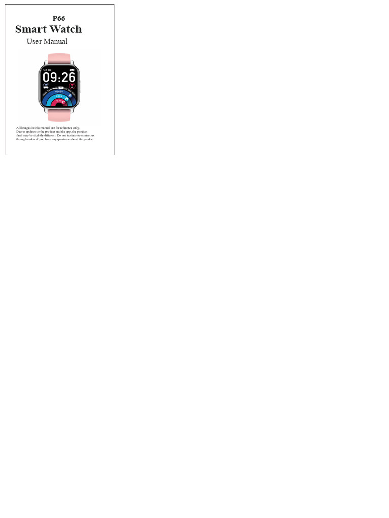 P66 Smart Watch User Manual | PDF | Smartphone | Ios