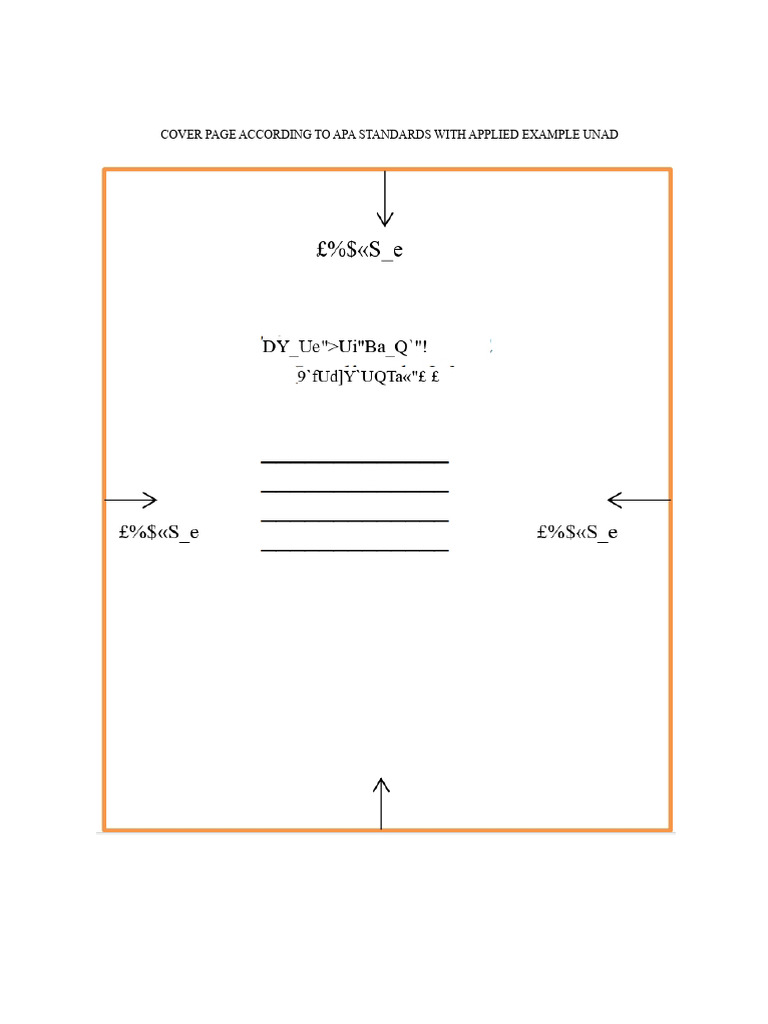 Cover Page According To Apa Standards With Applied Example Unad | PDF