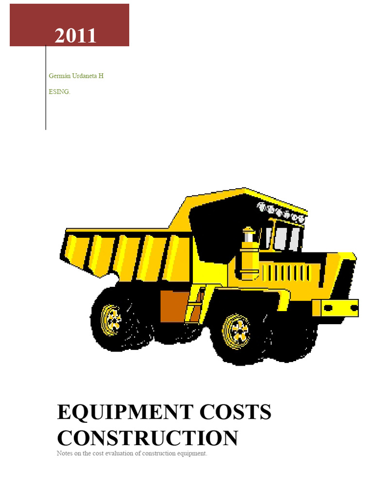 Evaluating Construction Equipment Costs | PDF | Depreciation | Value ...