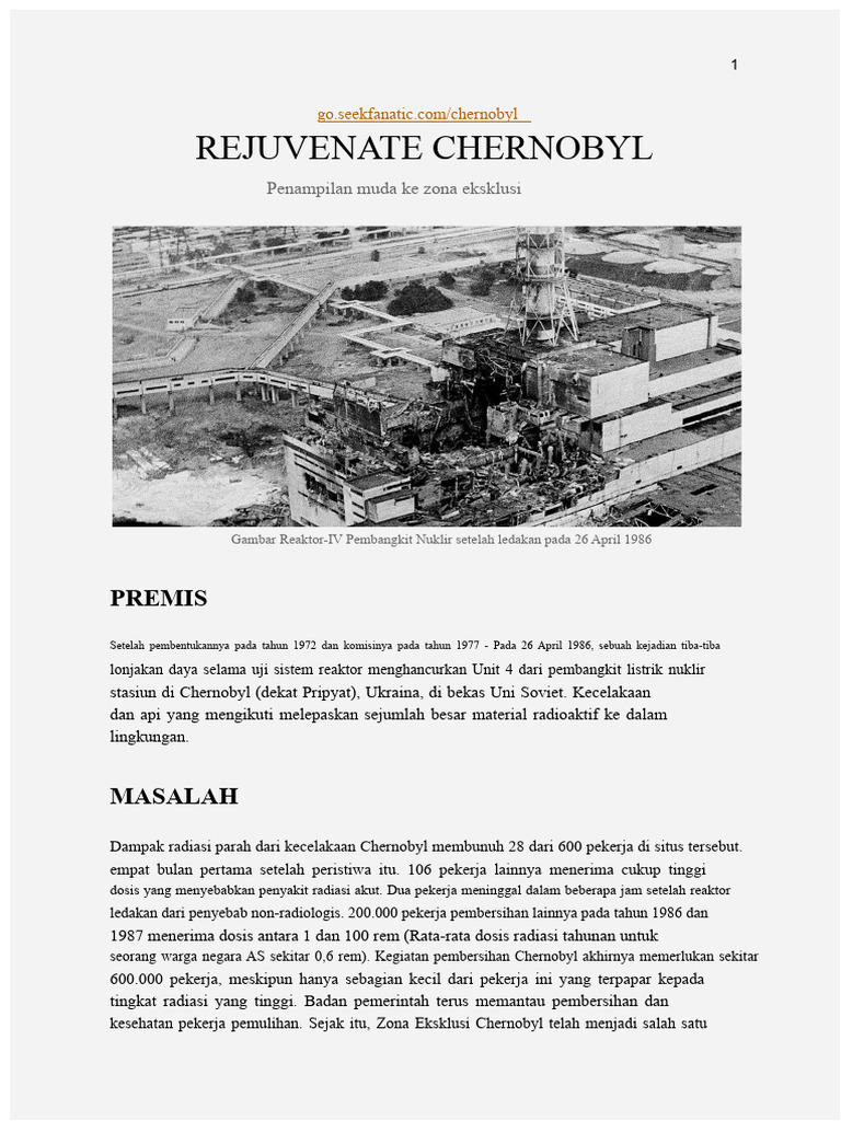 Desain Pusat Peremajaan Chernobyl | PDF