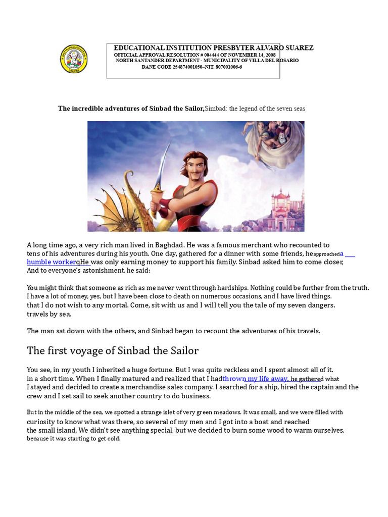 Example of Travel and Adventure Stories Seventh | PDF
