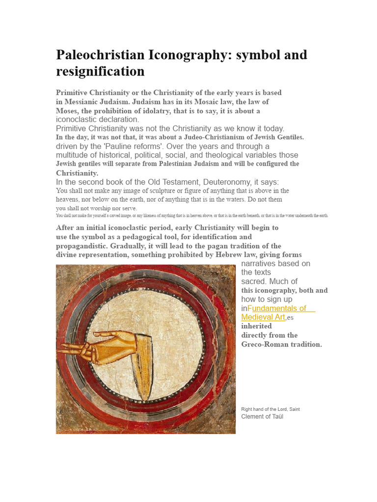 Paleochristian Iconography Explained | PDF | Lamb Of God | Jesus