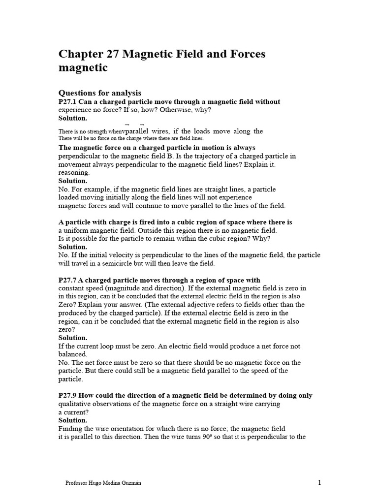 Magnetic Fields and Charged Particles | PDF | Magnetic Field | Force