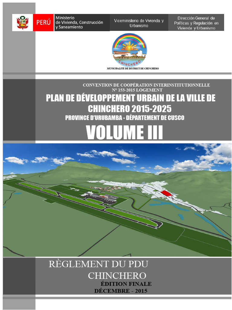 Règlement de Zonage à Chinchero 2015-2025 | PDF | Zonage (urbanisme ...