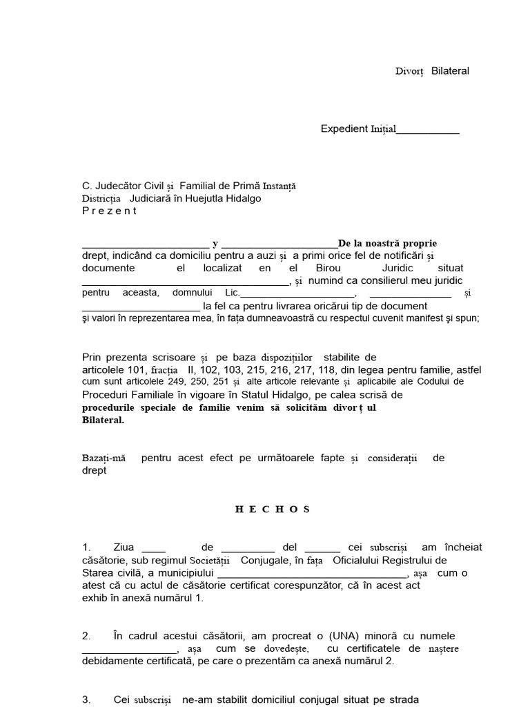 Divorț Bilateral | PDF