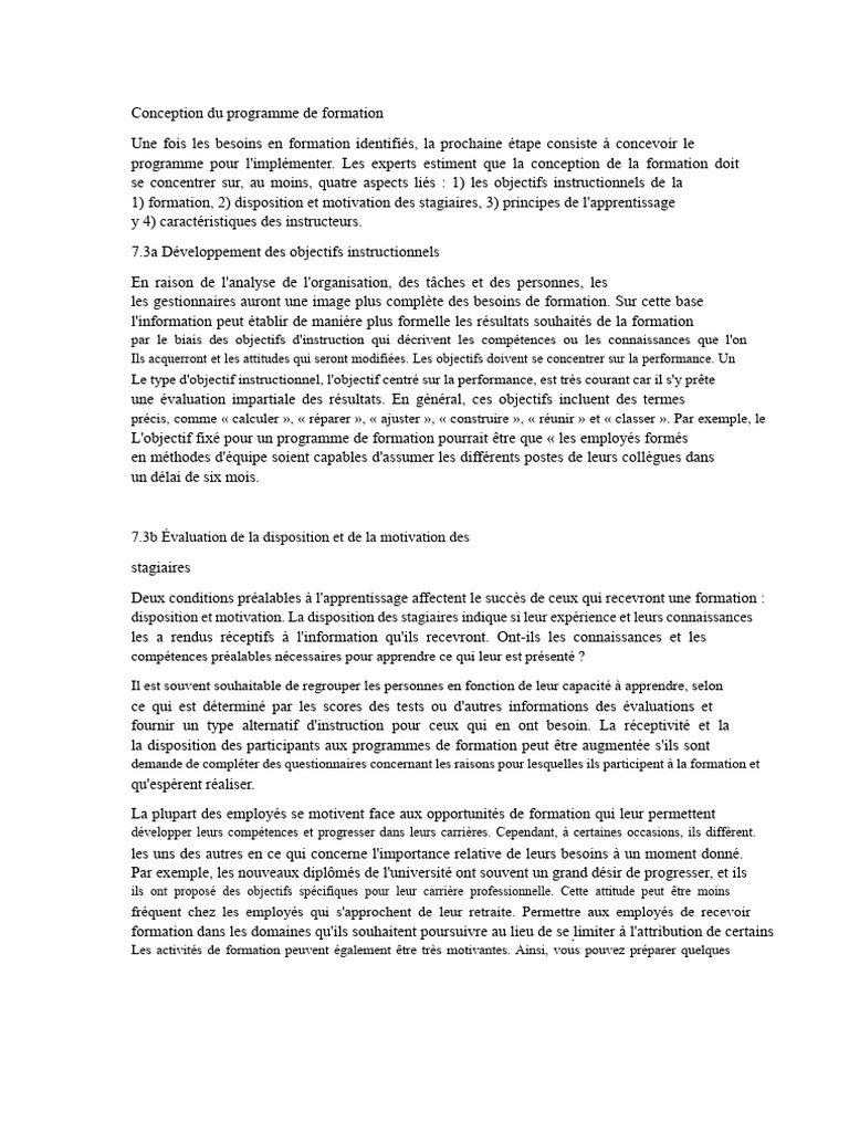 Conception efficace de programmes de formation | PDF | Technologies de ...