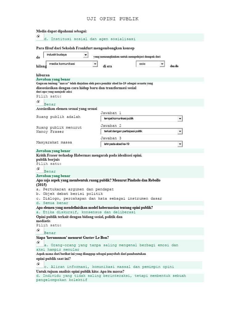 Analisis Opini Publik dan Media | PDF