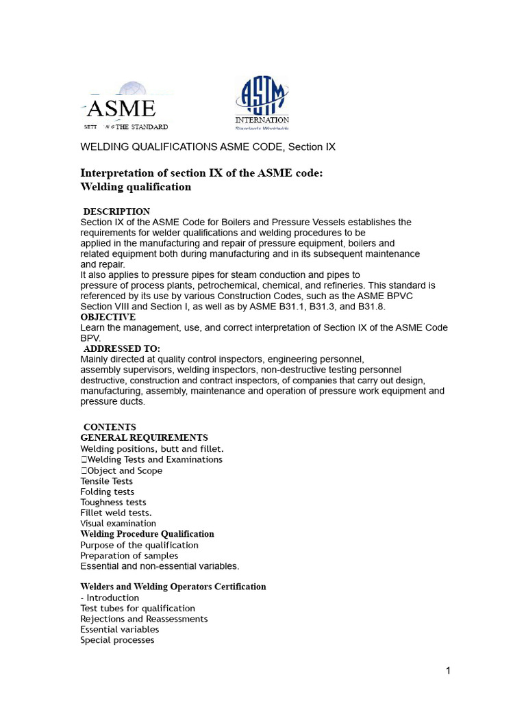 ASME Section IX Welding Qualifications Guide | PDF | Welding | Construction