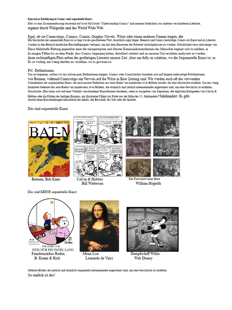 Eine Kurze Geschichte Der Comics | PDF