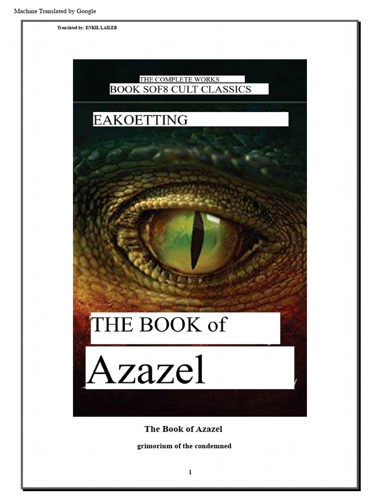 The Book of Azazel: A Grimoire Guide | PDF | Demons | Hell