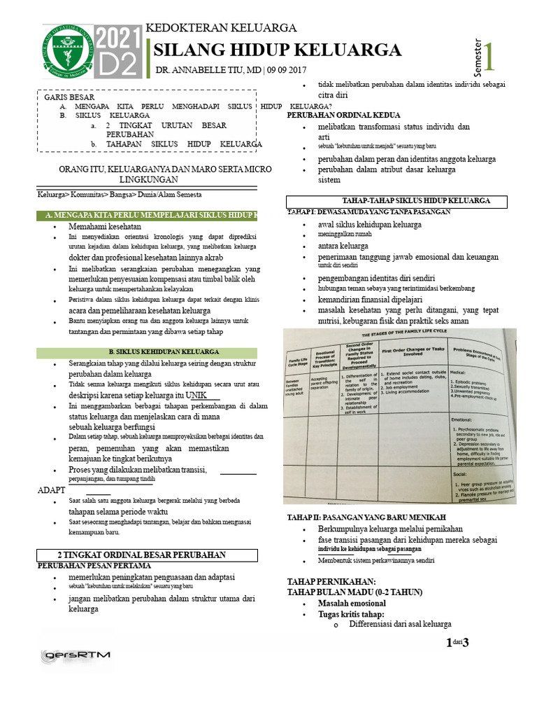 Siklus Hidup Keluarga Fammed | PDF