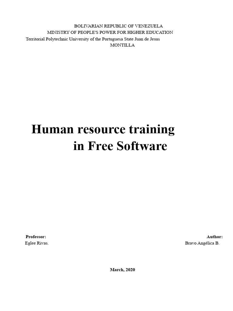 Free Software Human Resource Training | PDF | Gnu | Free Software