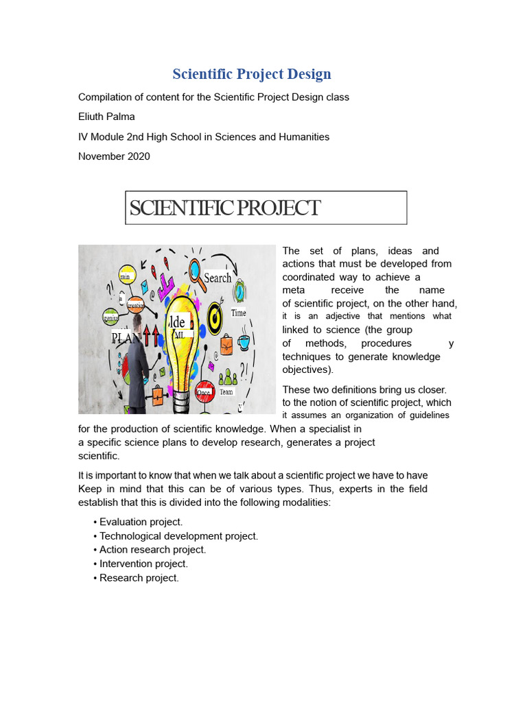 Defining a Scientific Project | PDF | Scientific Method | Hypothesis