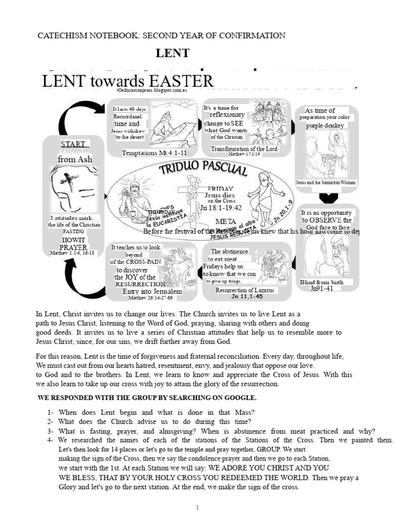 Lent and Holy Week Catechism Guide | PDF | Resurrection Of Jesus | Lent
