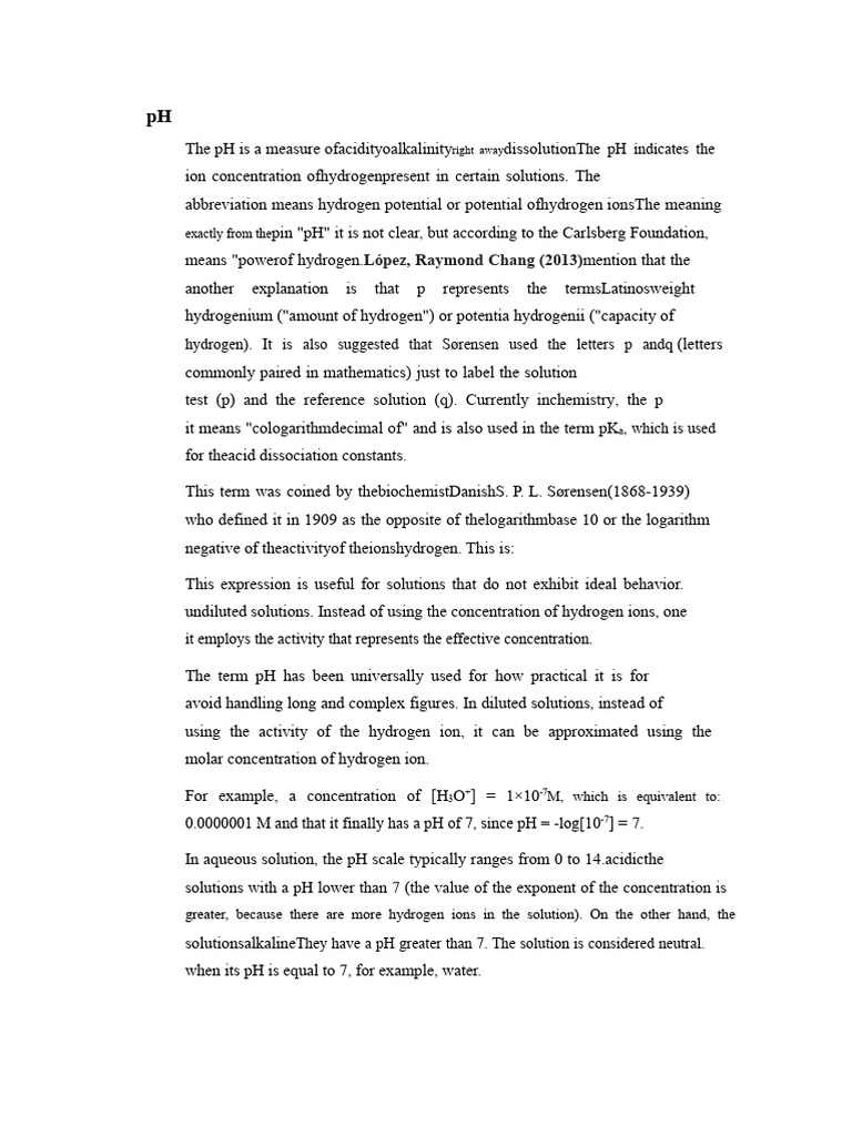 Understanding pH: Measurement and Importance | PDF | Ph | Acid