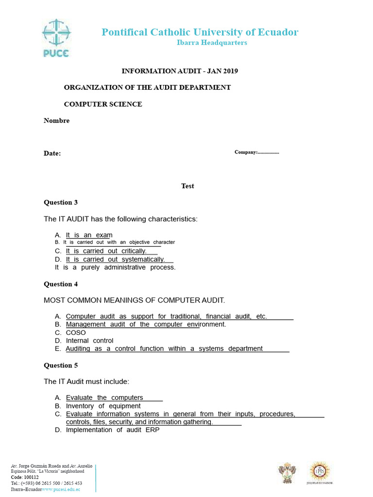 Question Bank - AI Partial - 2 | PDF | Audit | Internal Control