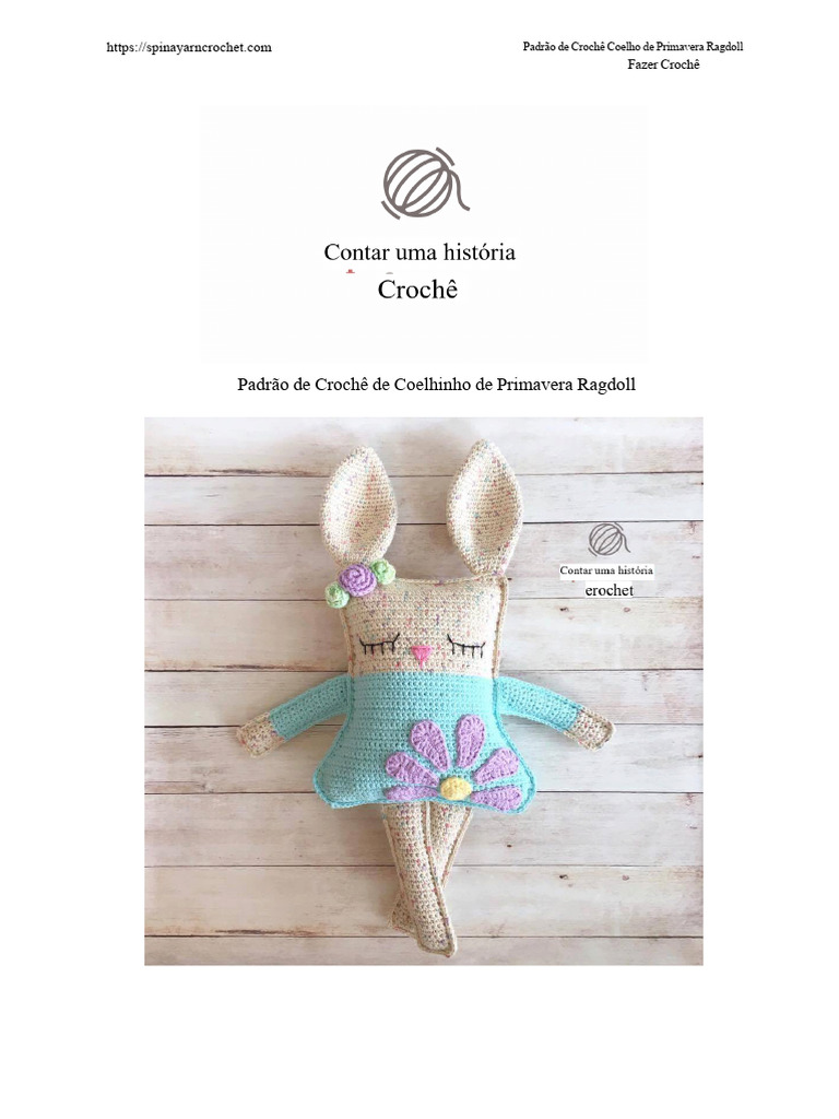Padrão de Crochê Coelho de Primavera Ragdoll | PDF | Crochê