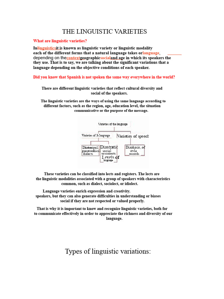 Understanding Linguistic Varieties | PDF