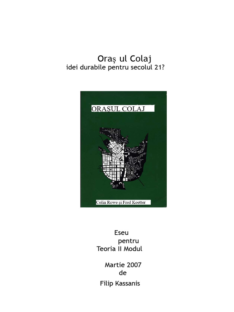 Orașul Colaj - Colin Rowe | PDF