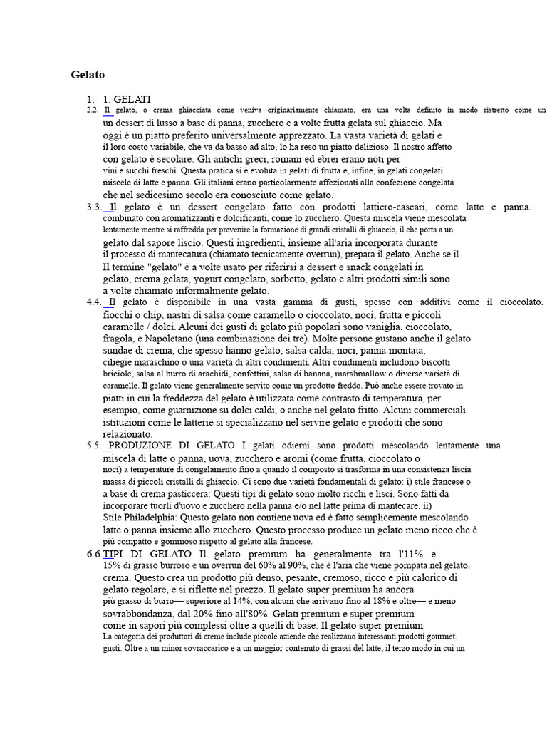 Gelato | PDF