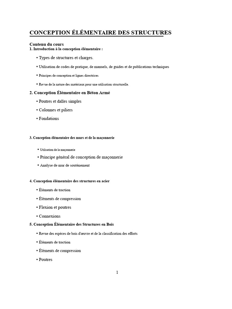 Conception Élémentaire des Structures | PDF | Béton | Béton armé
