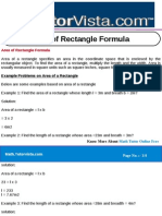 Area of Rectangle Formula