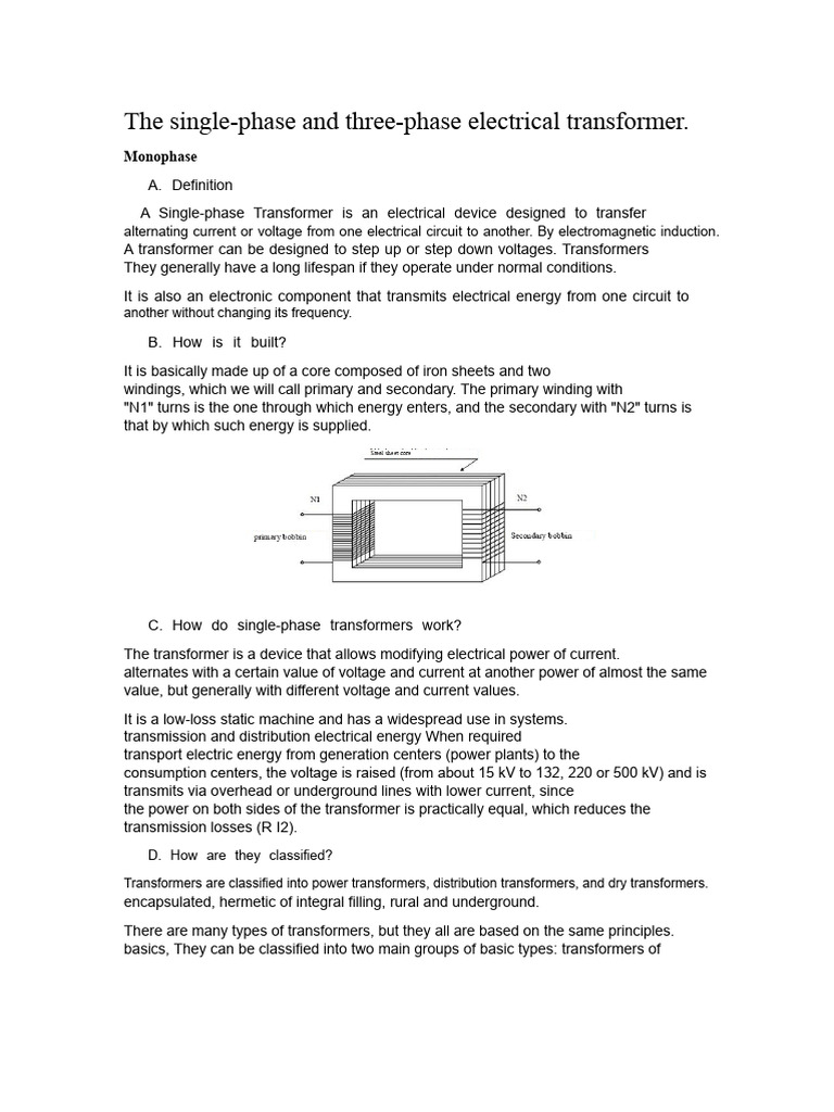 Overview of Single-Phase Transformers | PDF | Transformer | Voltage