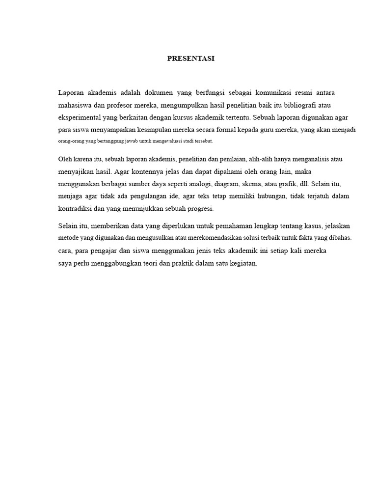 Panduan Lengkap Laporan Akademis | PDF