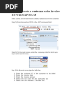 FB70 Invoice Creation User Manual | PDF