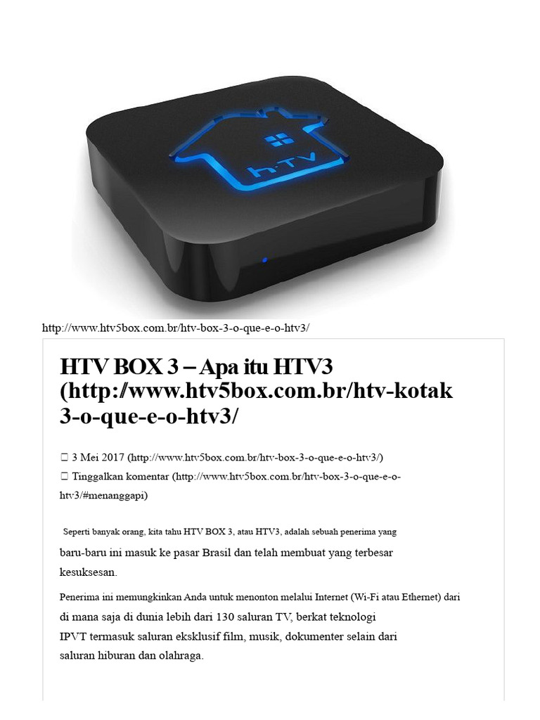HTV Box 5 - Semua Tentang HTV3 Dan HTV5 | PDF
