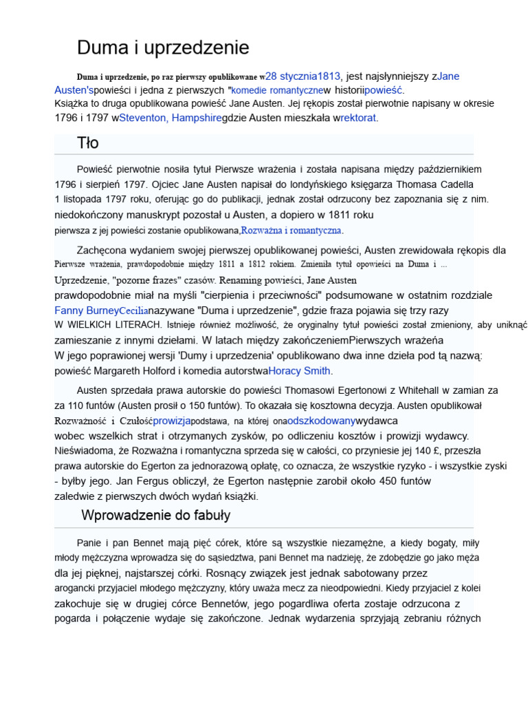 Duma I Uprzedzenie | PDF
