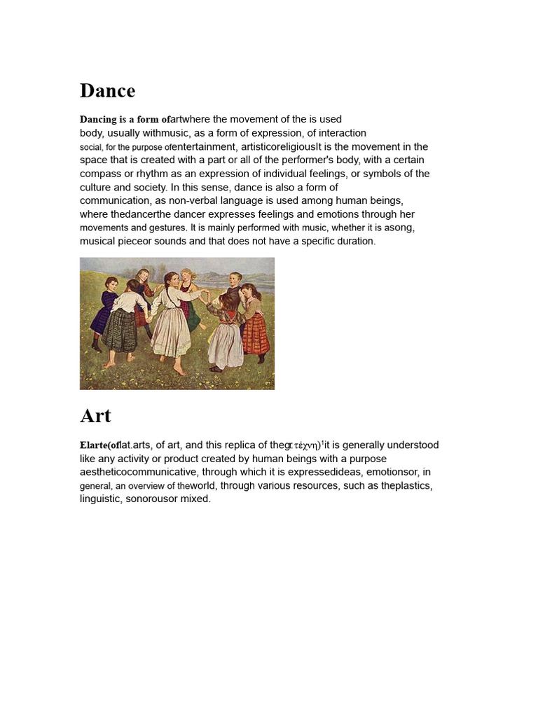 Understanding Dance and Its Forms | PDF | Choreography | Dances