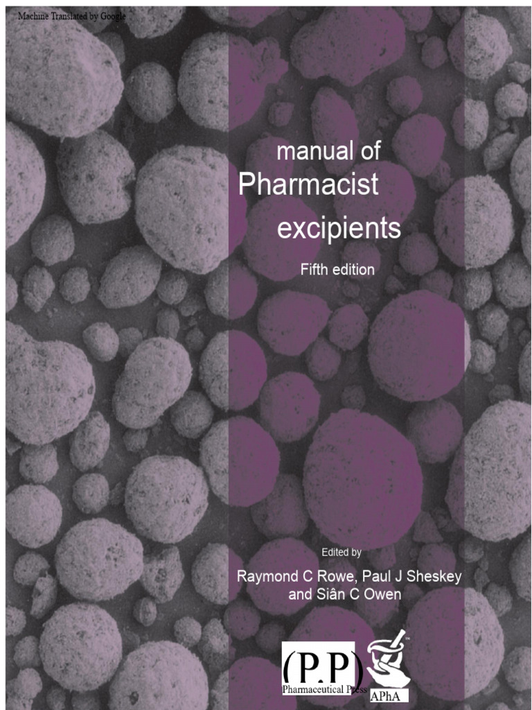 Handbook of Pharmaceutical Excipients 5th Ed. | PDF | Acid | Sodium