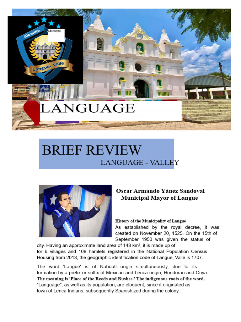 History and Traditions of Langue, Valle | PDF