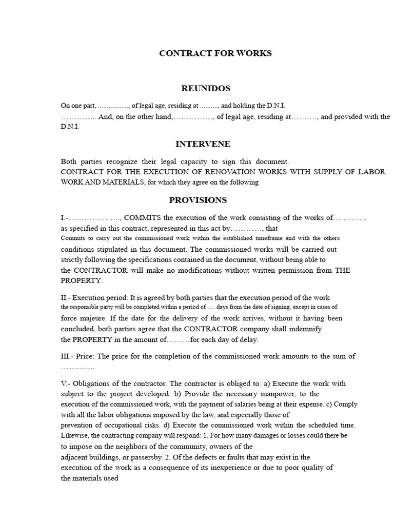 Simple Construction Works Contract | PDF | Justice | Crime & Violence