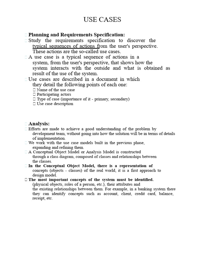Oop Use Cases | PDF | Use Case | Conceptual Model