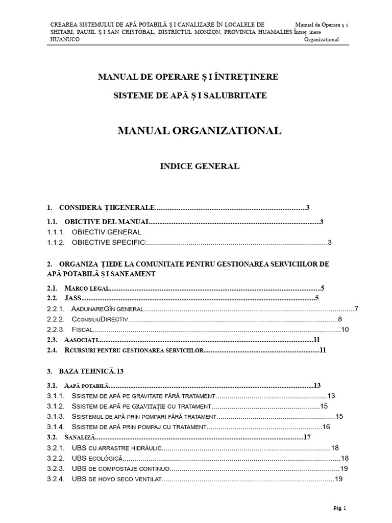 01.-Raport de Operare Și Întreținere | PDF