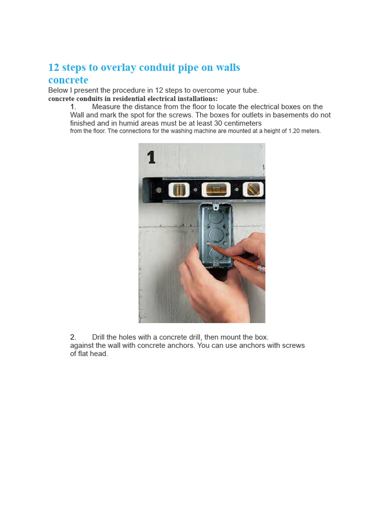 Installing Conduit in Concrete Walls | PDF | Electrical Connector ...